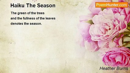 Heather Burns - Haiku The Season