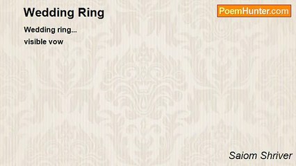 Saiom Shriver - Wedding Ring