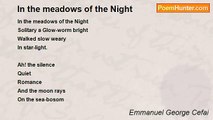 Emmanuel George Cefai - In the meadows of the Night
