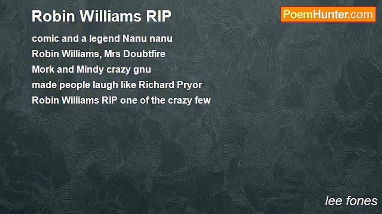 lee fones - Robin Williams RIP