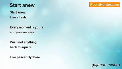 gajanan mishra - Start anew