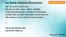 Dog goD 8Hate - my Emily Dickson Encomium
