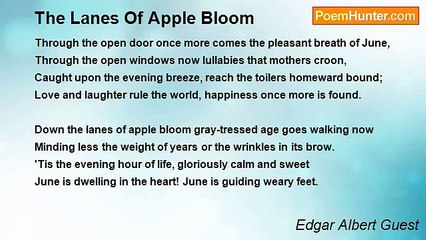 Edgar Albert Guest - The Lanes Of Apple Bloom