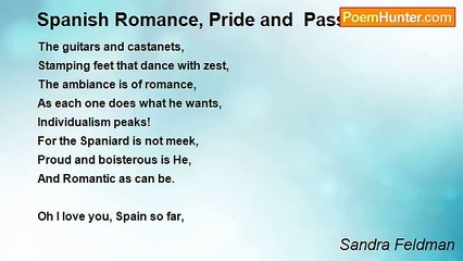 Sandra Feldman - Spanish Romance, Pride and  Passion