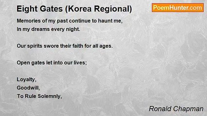 Ronald Chapman - Eight Gates (Korea Regional)