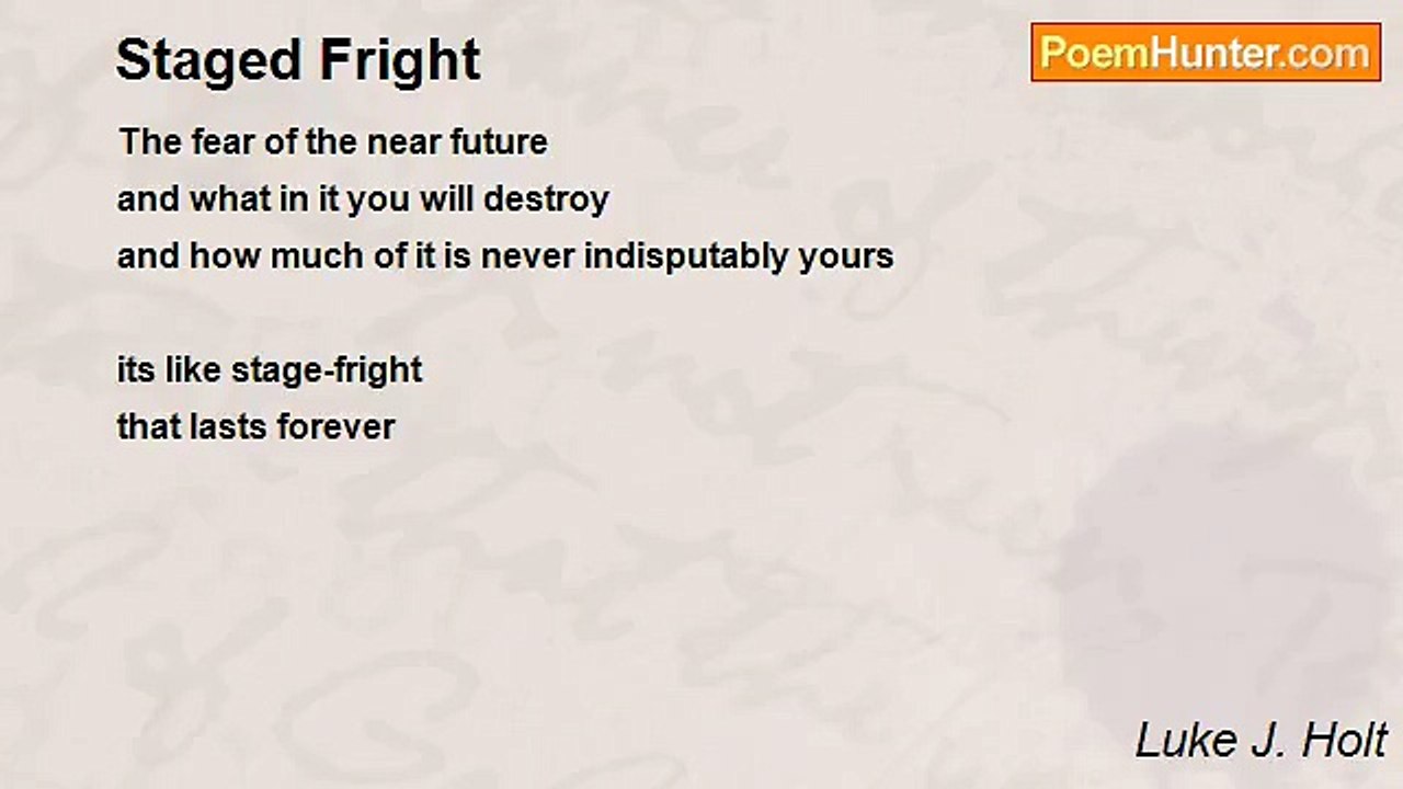 Luke J. Holt - Staged Fright