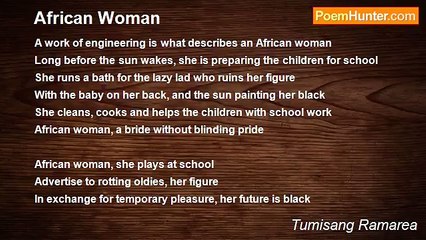 Tumisang Ramarea - African Woman