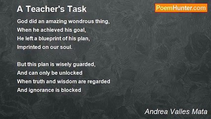 Andrea Valles Mata - A Teacher's Task
