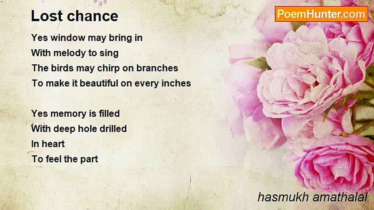 hasmukh amathalal - Lost chance