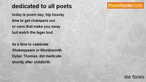 lee fones - dedicated to all poets