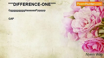 Nyein Way - '''''DIFFERENCE-ONE'''''