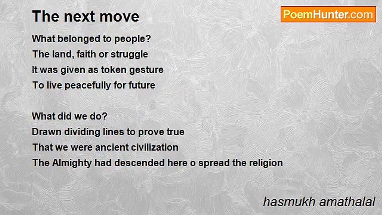 hasmukh amathalal - The next move