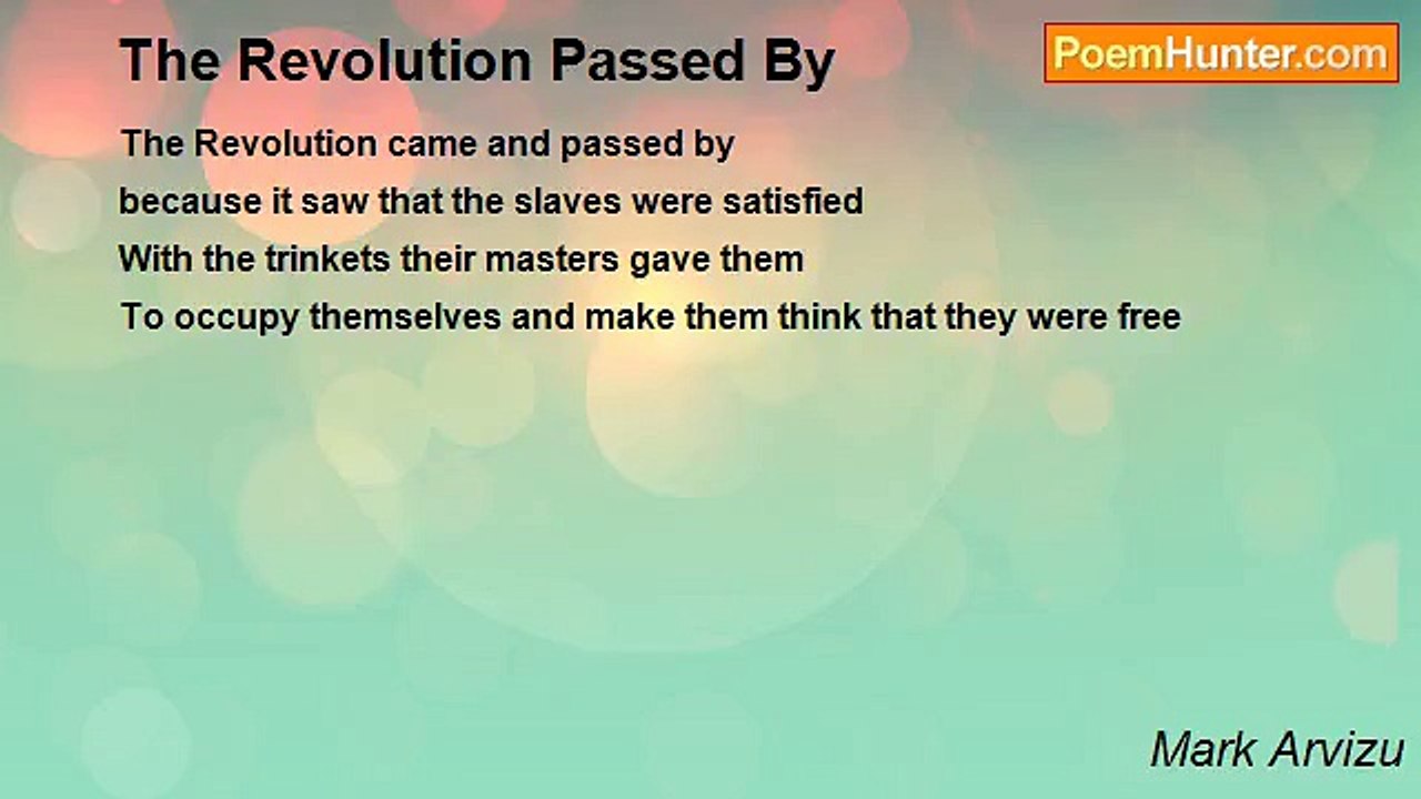 Mark Arvizu - The Revolution Passed By