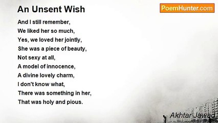 Akhtar Jawad - An Unsent Wish