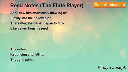 Vinaya Joseph - Reed Notes (The Flute Player)