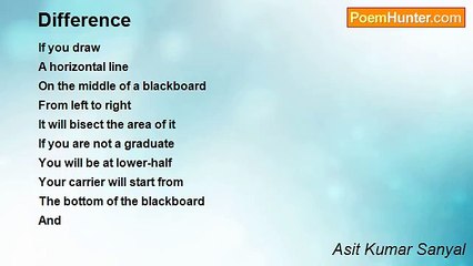Asit Kumar Sanyal - Difference