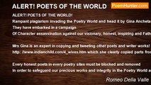 Romeo Della Valle - ALERT! POETS OF THE WORLD