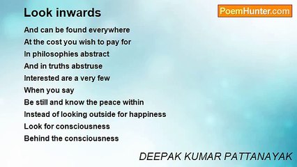 DEEPAK KUMAR PATTANAYAK - Look inwards