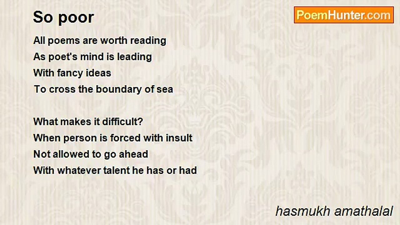 hasmukh amathalal - So poor