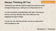 RoseAnn V. Shawiak - Always Thinking Of You