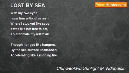 Chinweokwu Sunlight M. Ndubuisih - LOST BY SEA