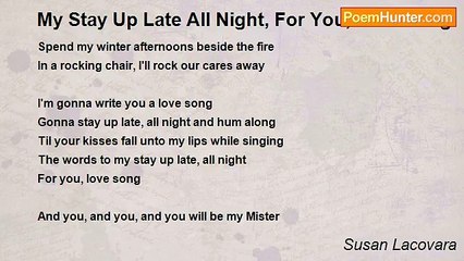 Susan Lacovara - My Stay Up Late All Night, For You, Love Song