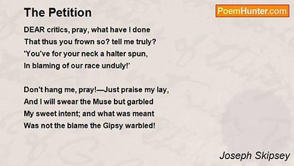 Joseph Skipsey - The Petition