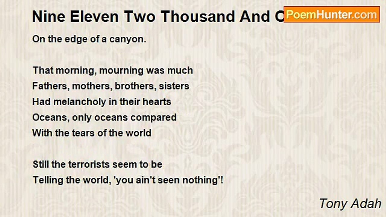 Tony Adah - Nine Eleven Two Thousand And One
