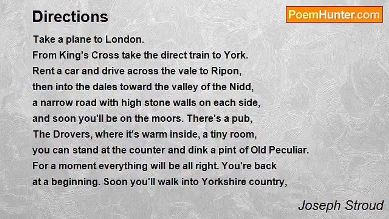 Joseph Stroud - Directions