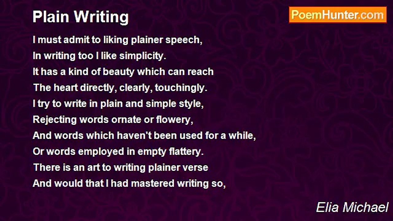 Elia Michael - Plain Writing