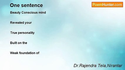 Dr.Rajendra Tela,Nirantar - One sentence