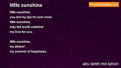 abu tarek md tahsin - little sunshine