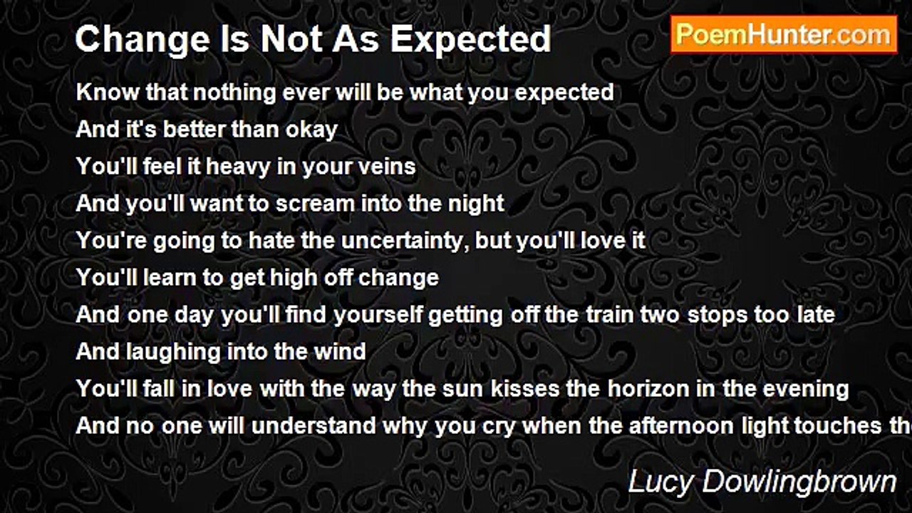 Lucy Dowlingbrown - Change Is Not As Expected