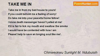 Chinweokwu Sunlight M. Ndubuisih - TAKE ME IN