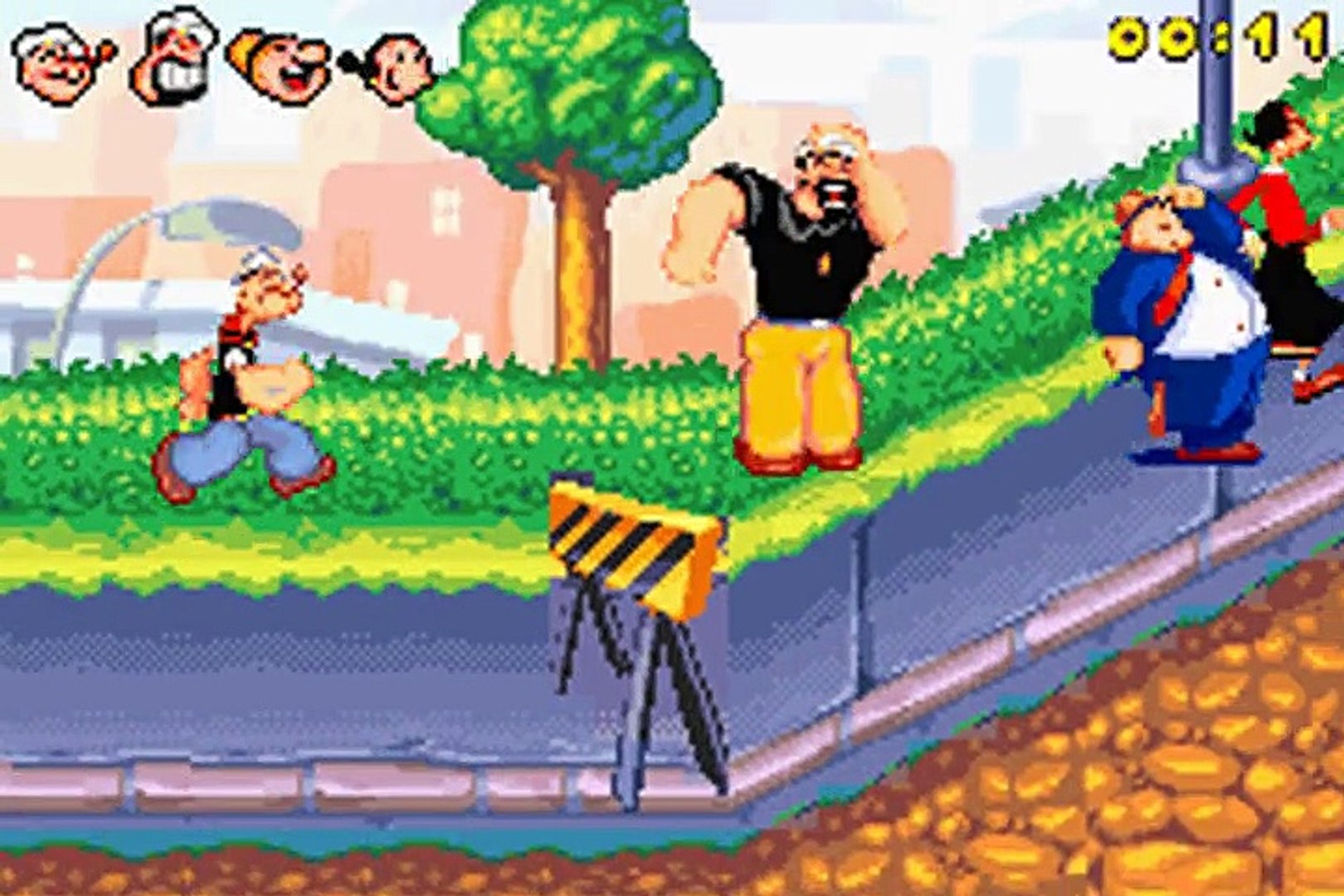 Popeye - Rush for Spinach online multiplayer - gba - Vidéo Popeye - Rush for Spinach online multiplayer - gba - Vidéo