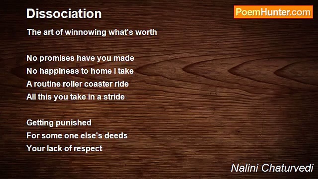 Nalini Jyotsana Chaturvedi - Dissociation