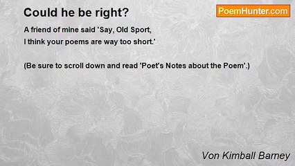 Kim Barney - Could he be right?