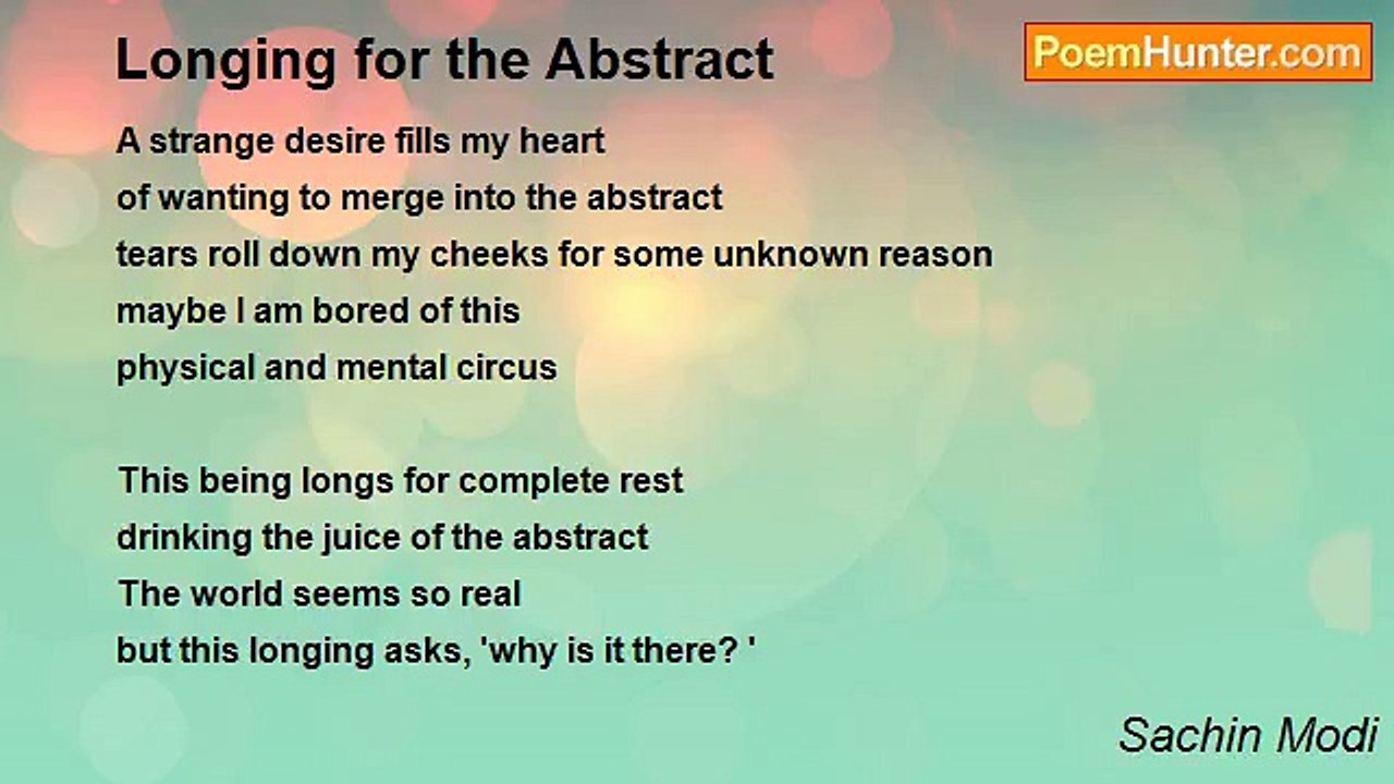 Sachin Modi - Longing for the Abstract