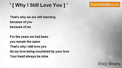 Ency Bearis - ' [ Why I Still Love You ] '