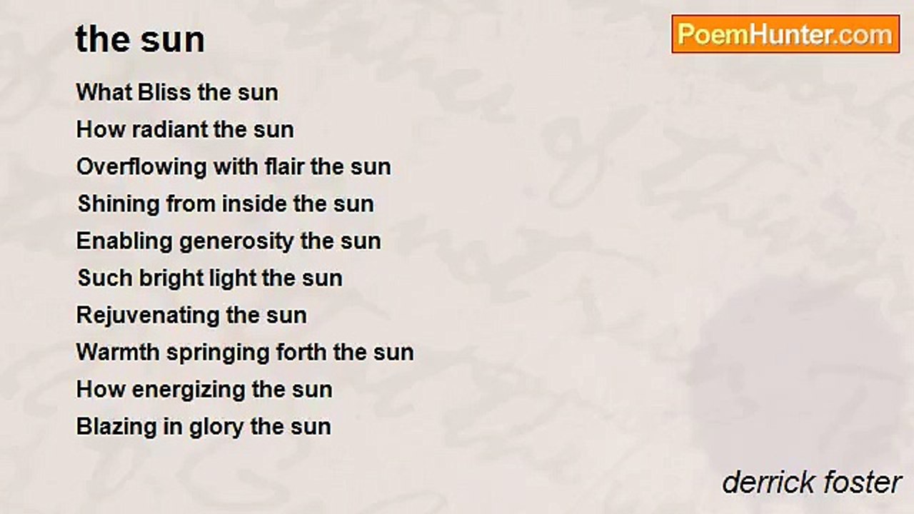 derrick foster - the sun