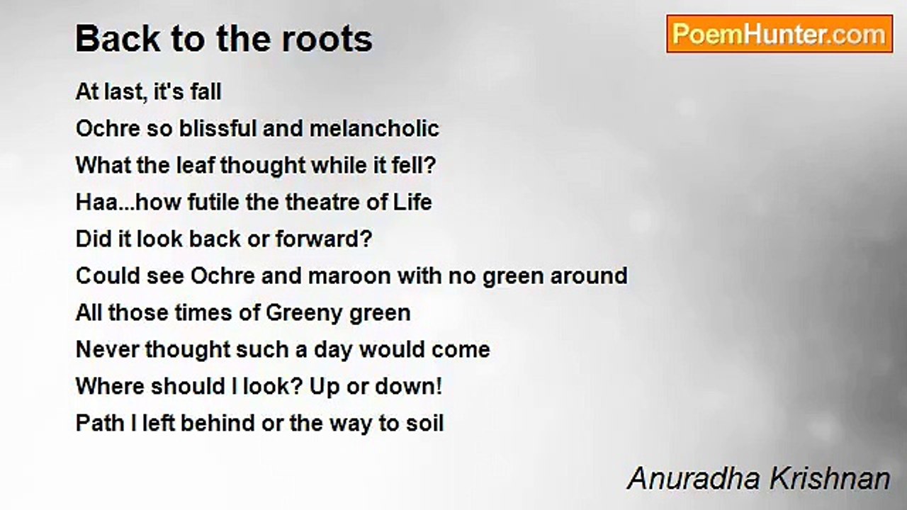 Anuradha Krishnan - Back to the roots