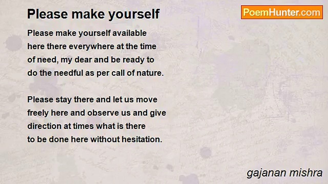 gajanan mishra - Please make yourself