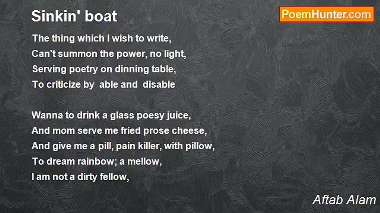 Aftab Alam - Sinkin' boat