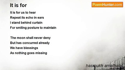 hasmukh amathalal - It is for