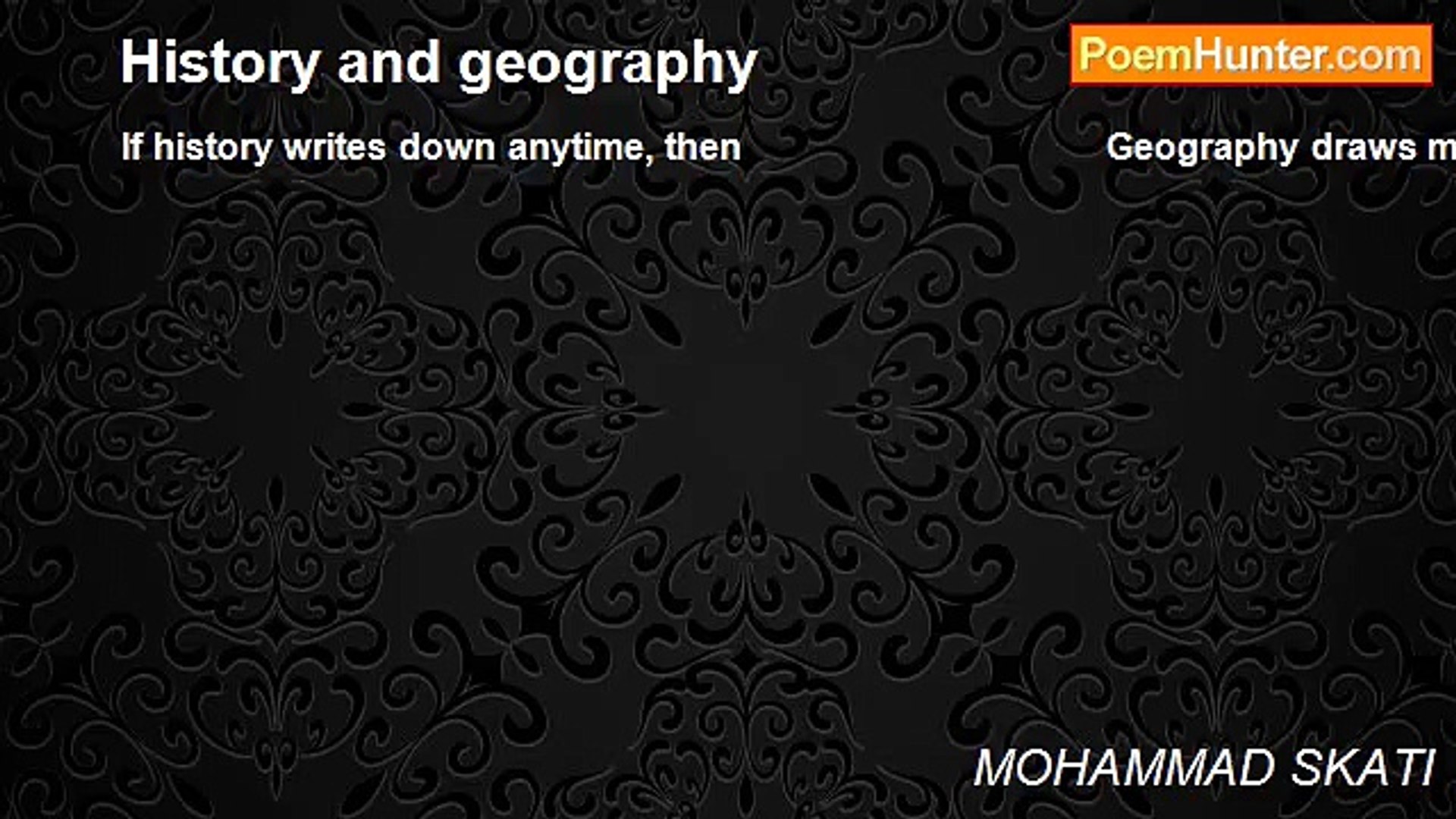 ⁣MOHAMMAD SKATI - History and geography