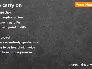 hasmukh amathalal - So carry on