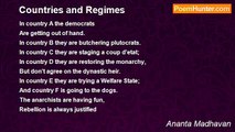 Ananta Madhavan - Countries and Regimes