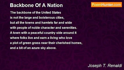 Joseph T. Renaldi - Backbone Of A Nation