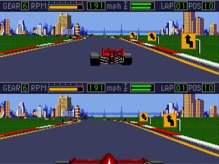 Mario Andretti Racing online multiplayer - megadrive
