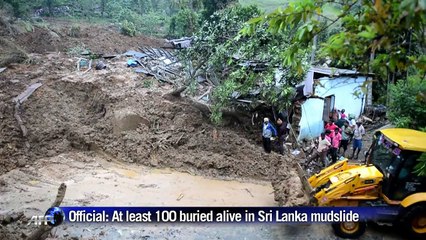 Official: At least 100 buried alive in Sri Lanka mudslide